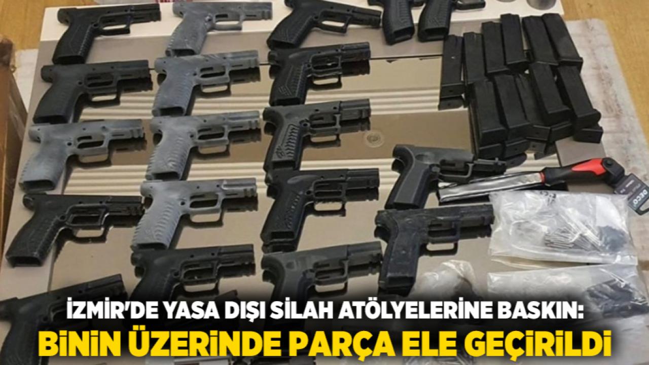 İzmir'de Yasa Dışı Silah Atölyelerine Baskın: Binin Üzerinde Parça Ele Geçirildi