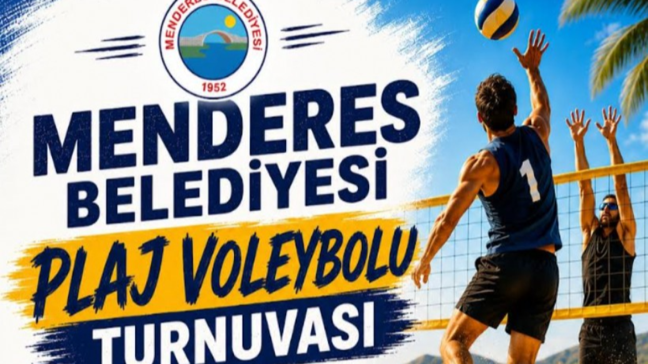 Menderes sahillerinde plaj voleybolu zamanı