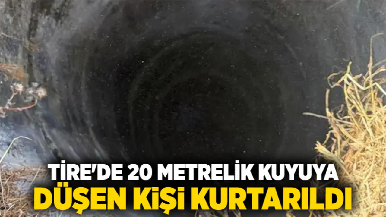 Tire'de 20 Metrelik Kuyuya Düşen Kişi Kurtarıldı