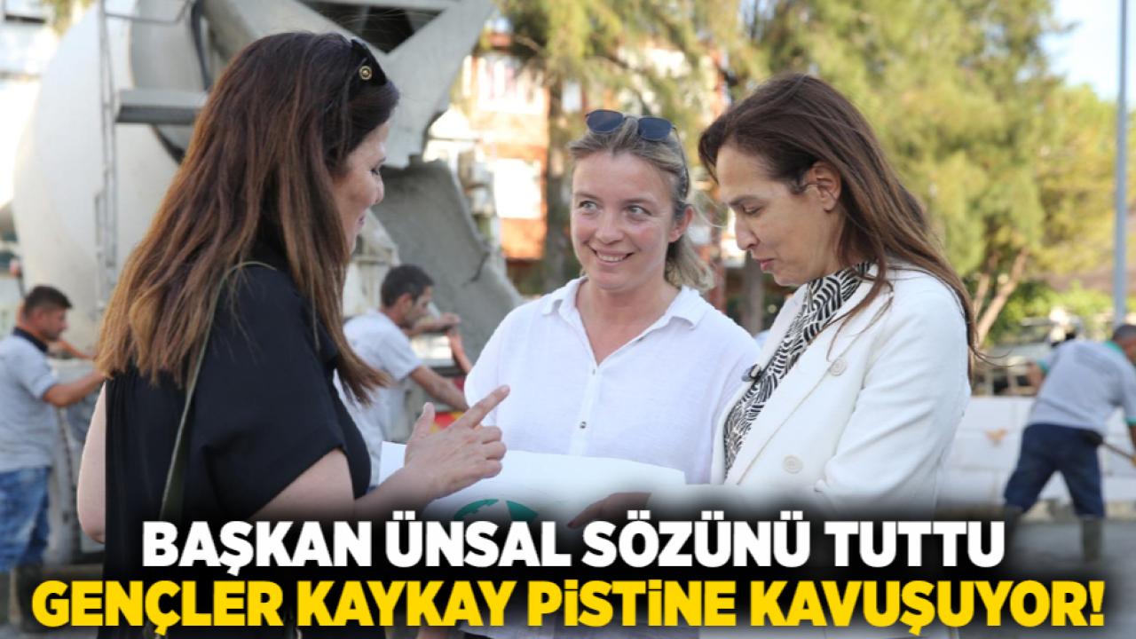 Başkan Ünsal sözünü tuttu Gençler kaykay pistine kavuşuyor!