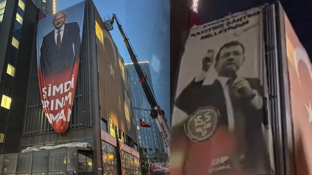 CHP İstanbul'da 'poster' krizi! Polis binaya girdi, gece boyu gerginlik düşmedi
