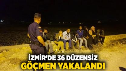 İzmir’de 36 düzensiz göçmen yakalandı