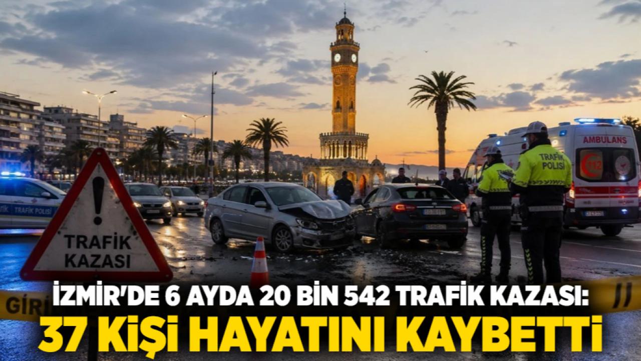 İzmir'de 6 Ayda 20 Bin 542 Trafik Kazası: 37 Kişi Hayatını Kaybetti