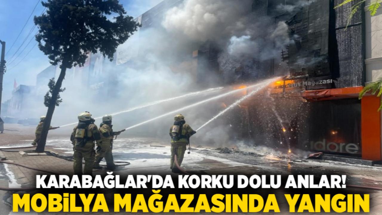 Karabağlar'da Korku Dolu Anlar! Mobilya Mağazasında Yangın