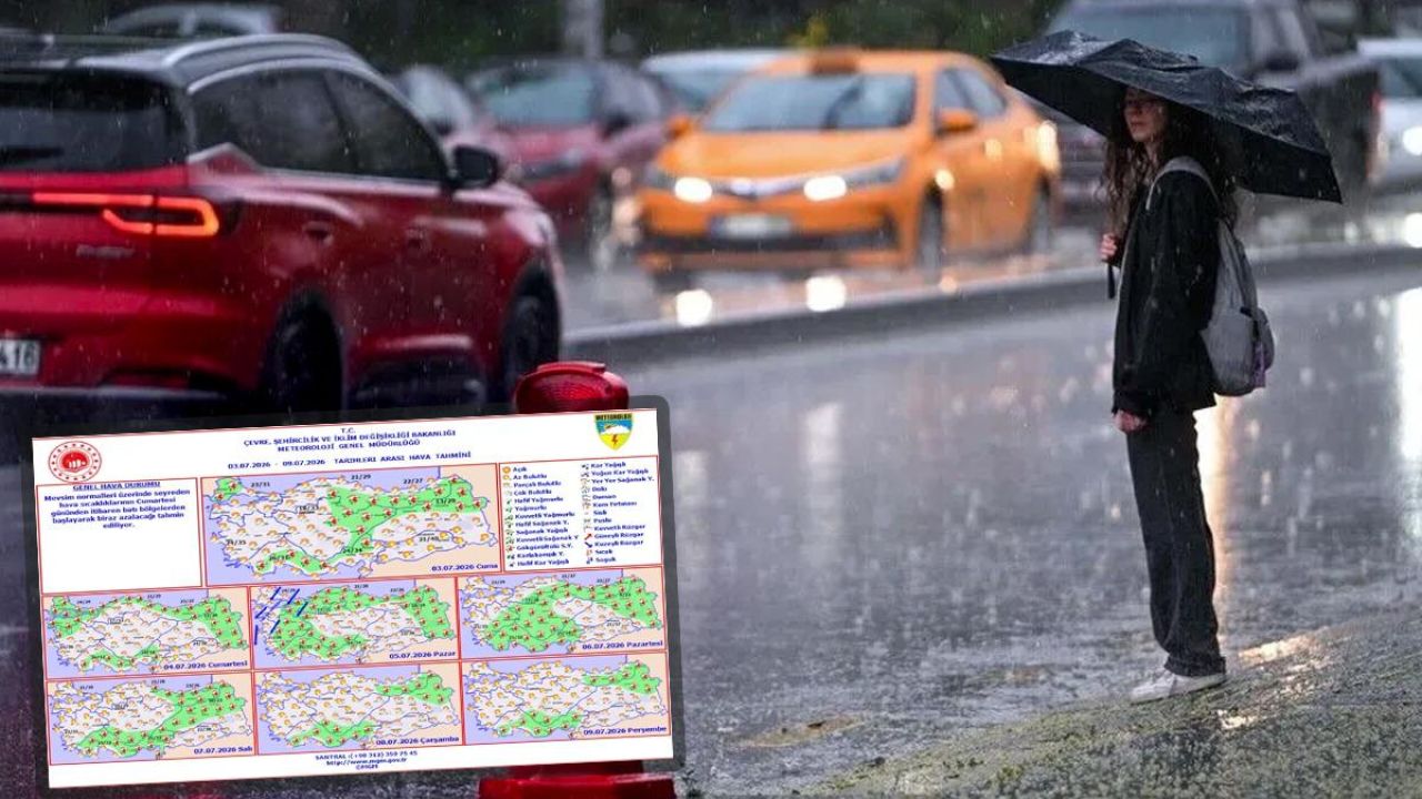 Meteoroloji haritayı paylaştı! Kavurucu sıcaklara mola: Sağanak ve fırtına yolda! İstanbul için tarih verildi
