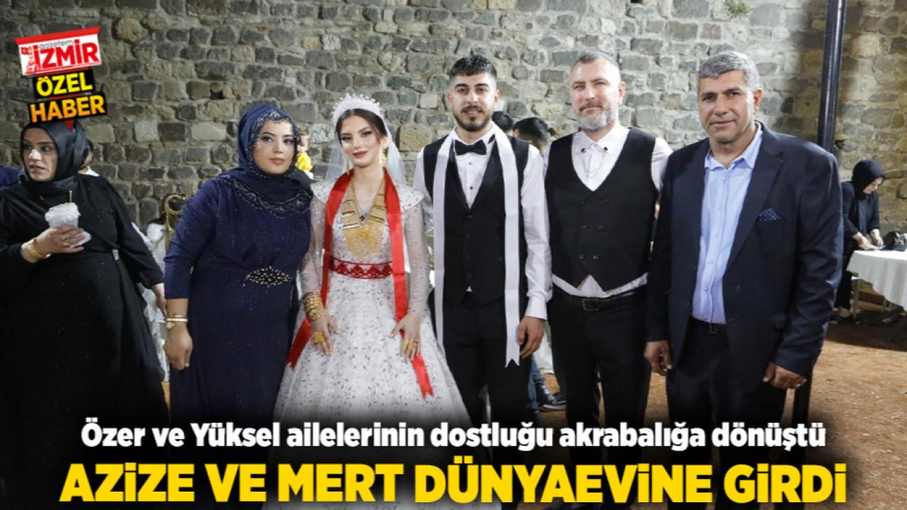 Özer ve Yüksel ailelerinin dostluğu akrabalığa dönüştü AZİZE VE MERT DÜNYAEVİNE GİRDİ