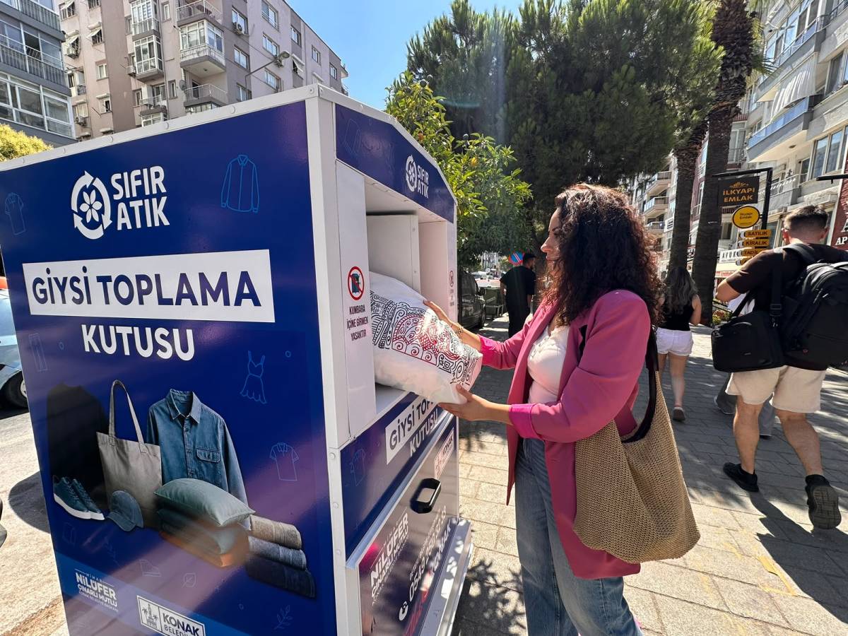 Konaklıların eski giysileri çöpe değil geri dönüşüme gidiyor